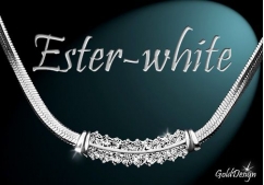 Ester white - řetízek rhodium